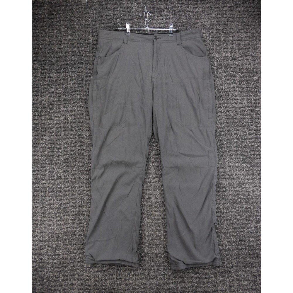 Eddie Bauer Pants Mens 36x32 Actual 37x32 Gray Fleece Lined Cargo Tech Outdoor